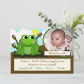 Faire-part Adorable Froggy Boy ou Girl Birth Annonces (Debout devant)