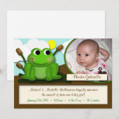 Faire-part Adorable Froggy Boy ou Girl Birth Annonces (Devant / Derrière)