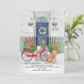 Faire-part Adresse de la porte de bicyclette du chien Vizsla (Debout devant)