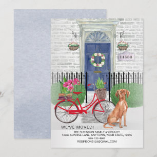 Faire-part Adresse de la porte de bicyclette du chien Vizsla
