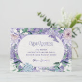 Faire-part Adresse de nouvelle maison florale élégante (Debout devant)