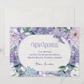 Faire-part Adresse de nouvelle maison florale élégante (Devant / Derrière)