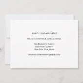 Faire-part Adresse nouvelle maison de Thanksgiving Citrouille (Dos)