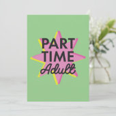 Faire-part Adulte à temps partiel (Debout devant)