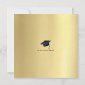 Faire-part Afro-Américain Diplômé Or (Dos)