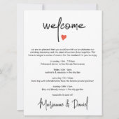 Faire-part Agenda d'itinéraire du Mariage numérique chic (Devant)