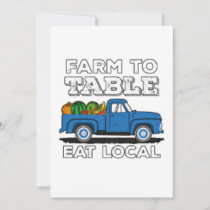 Faire-part Agriculture À Table Mangez Les Agriculteurs Locaux