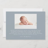 Faire-part Agritourisme Bleu & Beige Linen Stripes 2 Photo Na (Dos)