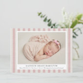 Faire-part Agritourisme rose et beige Linge de maison 2 Photo (Debout devant)