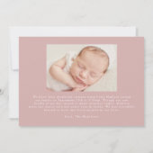 Faire-part Agritourisme rose et beige Linge de maison 2 Photo (Dos)