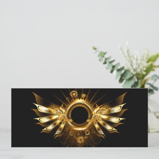 Faire-part Ailes de Steampunk (Debout devant)