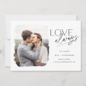 Faire-part Aimer toujours | Fiançailles photo (Devant)