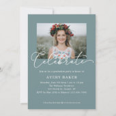 Faire-part Airy Elegance EDITABLE COULEUR Graduation Invitati (Dos)