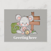 Faire-part Ajouter une carte postale de randonnée de souris d (Devant)