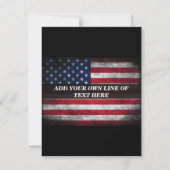 Faire-part Ajouter votre texte sur le drapeau américain (Dos)