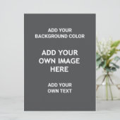 Faire-part Ajoutez votre couleur arrière - plan, votre image, (Debout devant)