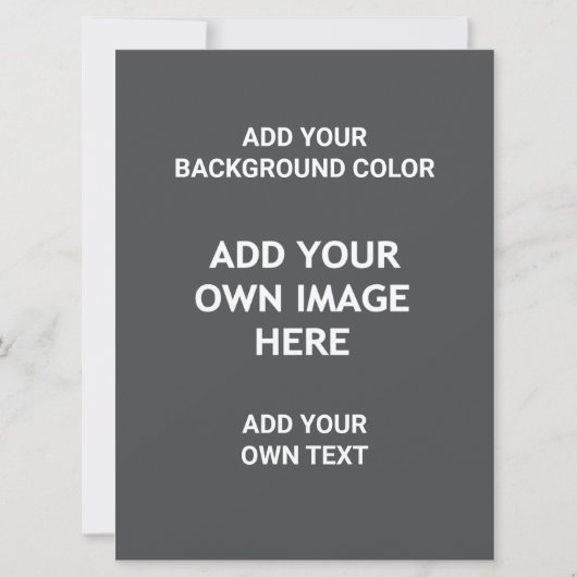 Faire-part Ajoutez votre couleur arrière - plan, votre image, (Devant)