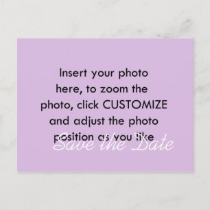 Faire-part ajoutez votre photo carte postale save the date