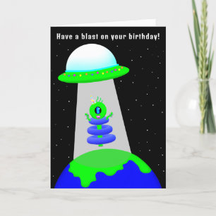 Faire-part Alien Birthday Girl plicard par Jo Images