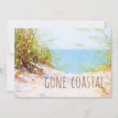 Faire-part Aller Coastal Aquarelle Plage Nouvelle Maison Démé (Devant)