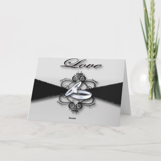 Faire-part alliances de mariage annonce de fiançailles il a d (Dos)