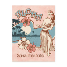 Aloha carte postale de la fille de danse