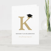 Faire-part Alphabet Monogramme Classique Diplôme Photo Simple (Devant)