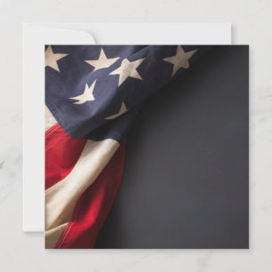 Faire-part American Flag on a Chalkboard