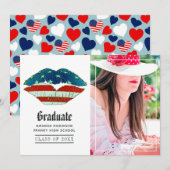 Faire-part American Love Graduation Photo (Devant / Derrière)