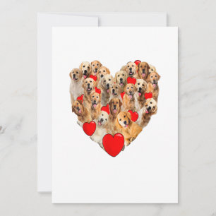 Faire-part Amour de Coeur drôle Golden Retriever Valentines D