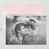 Faire-part Amour Délicat | Photo Mariage Changer la Date (Devant / Derrière)