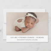 Faire-part Amour Moderne À Première Vue 4 Photos Naissance (Dos)