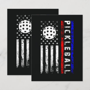 Faire-part Amoureux de pickleball Drapeau américain 4 juillet