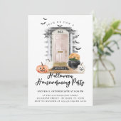 Faire-part Amusant Halloween Fête de réchauffement de la mais (Debout devant)