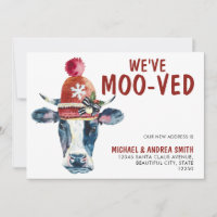 Amusant Nous avons Moo-ved Noël Vacances Vache Mov