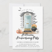 Faire-part Amusants Halloween Feu chaud Feu bleu Porte avant (Devant)