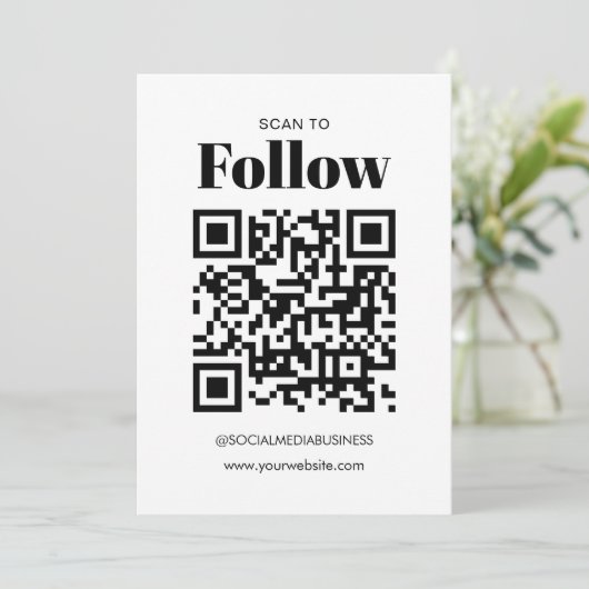 Faire-part Analyse budgétaire simple pour suivre le code QR M (Debout devant)