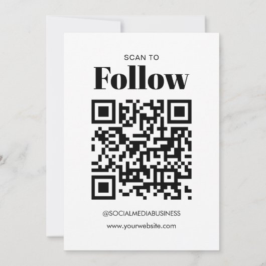 Faire-part Analyse budgétaire simple pour suivre le code QR M (Dos)