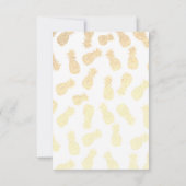 Faire-part Ananas en feuille d'or Faux | enregistrer la date (Dos)