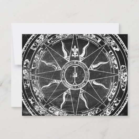 Faire-part Ancien Rose Compass (Devant)