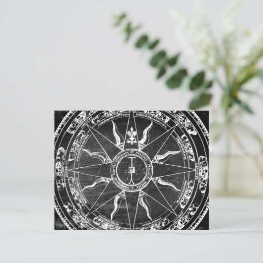 Faire-part Ancien Rose Compass (Debout devant)