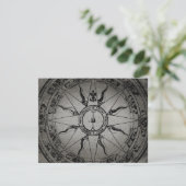 Faire-part Ancien Rose Compass (Debout devant)
