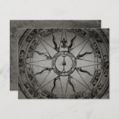 Faire-part Ancien Rose Compass (Devant / Derrière)