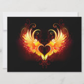 Faire-part Angel Fire Heart with Wings (Devant)