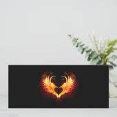 Faire-part Angel Fire Heart with Wings (Debout devant)