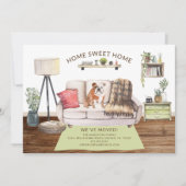 Faire-part anglais de Bulldog Moving (Devant)