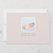 Faire-part Angle moderne | Trois photos Collage de naissance (Dos)