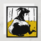 Faire-part Animaux de la ferme de bois victorienne (Devant / Derrière)