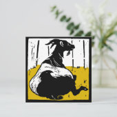 Faire-part Animaux de la ferme de bois victorienne (Debout devant)