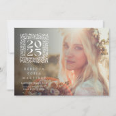 Faire-part Année feuilletée - Diplôme photo (Devant)